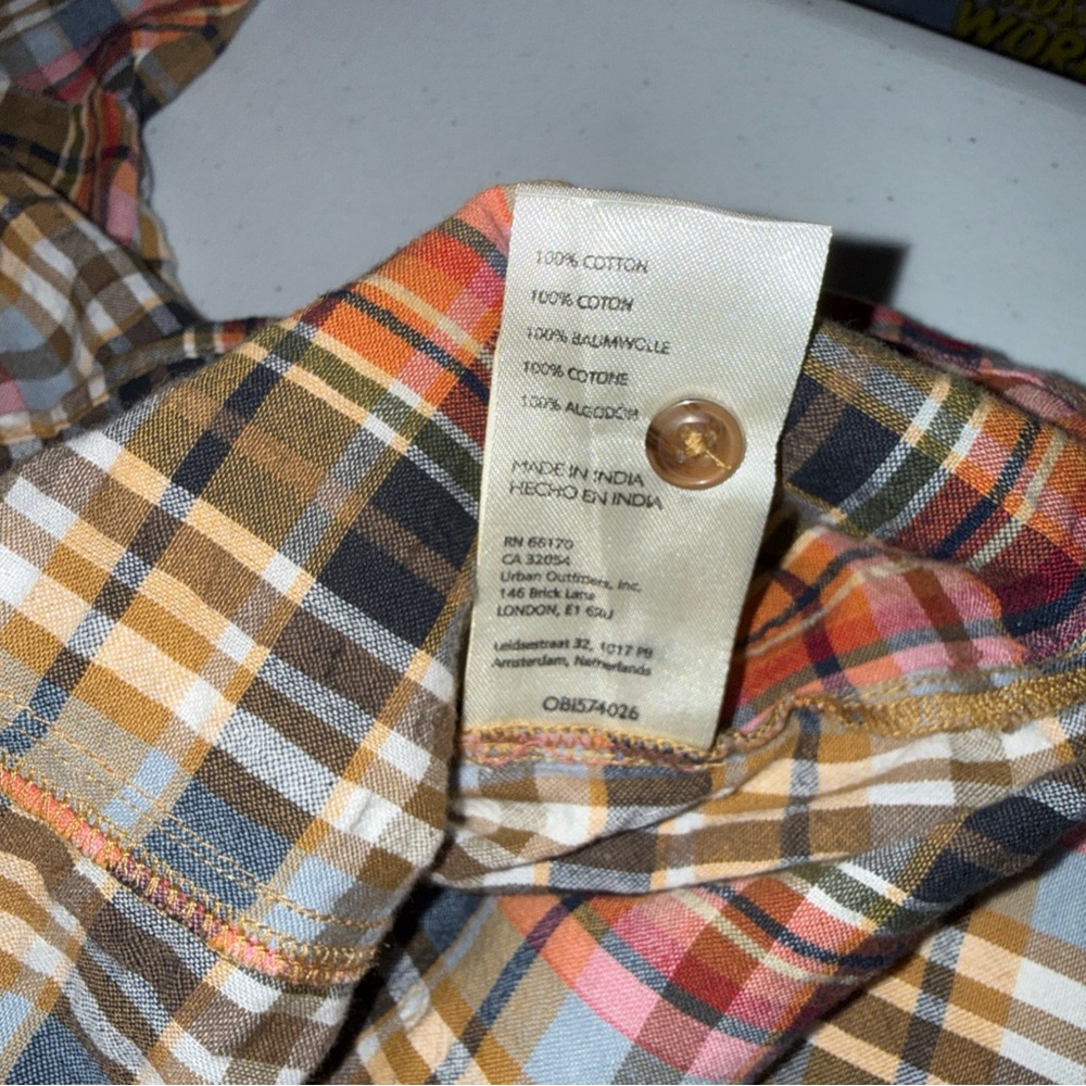 Anthropologie Pilcro Blusa Plaid ButtonDown Shirt Small‎ Sold Out - Picture 10 of 16